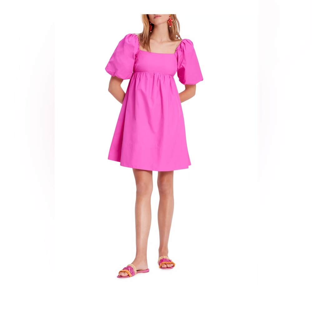 NTW Kate Spade Puff-Sleeve Taffeta Minidress - Picture 2 of 7